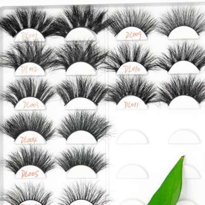 25mm 26mm  wholesale 3d mink eyelashes handmade premium mink lashes