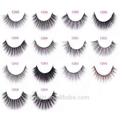 Toppest quality 0.05 Korean Synthetic silk fake lashes reusable 3d magnetic false eyelashes